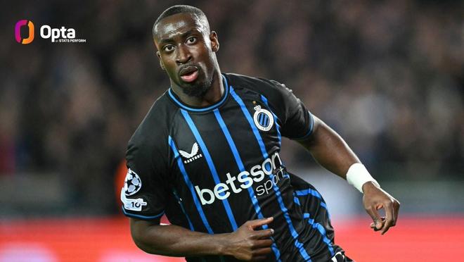 打破小贝纪录，布鲁日前锋福布斯是欧冠对巴萨传射最年轻球员