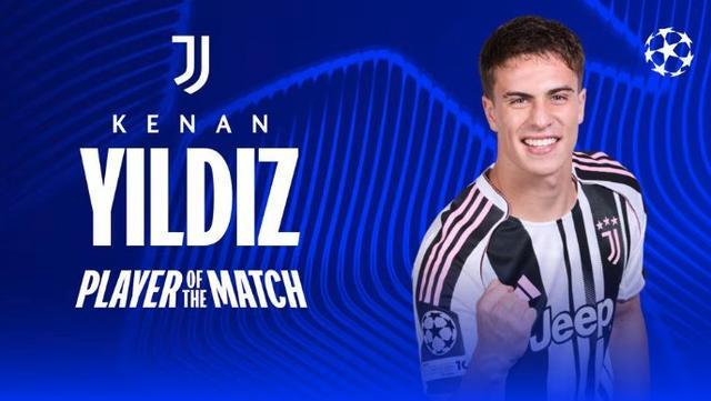 送出助攻，伊尔迪兹当选尤文vs帕福斯全场最佳球员